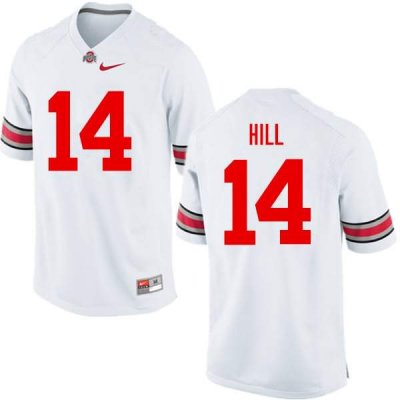 Men's Ohio State Buckeyes #14 KJ Hill White Nike NCAA College Football Jersey New Style XXN4544GQ